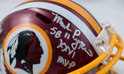 Mark Rypien Doug Williams signierter WFT Speed Mini Helm mit SB MVP #2-BAW Holo - Bild 2 von 6