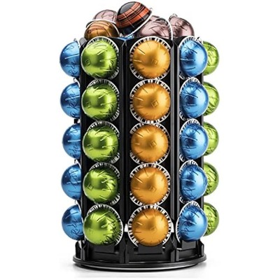 Bagoo Kaffeepad Karussell Halter für Nespresso Vertuoline 360 Grad Drehung