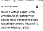 VTG Edgar Berebi Limited Edition The Spring Wish Basket Floral Pendant Necklace — photo 10