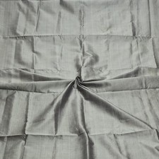 Vintage Gray 100 Pure Silk Handloom Sari Remnant 5YD Craft Fabric Silk Scrap