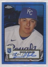 2021 Chrome Platinum Anniversary Blue Prism Refractor 80/99 Brad Keller Auto qf6