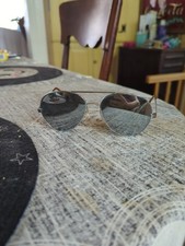 Vintage R.O.C. Aviator Sunglasses Silver Frames Teardrop Mirrored Lenses Taiwan