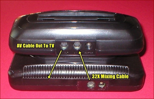 Sega 32X AV Cable & GOLD 8 PIN Link Data for Sega Genesis 2 Console System NEW - Image 3 of 4
