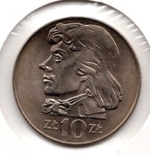 Poland 10 Zlotych 1969 MW Unc Tadeusz Kosciuszko (347)
