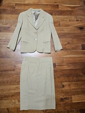 Tuta vintage donna Karan firmata misto lana 2 pezzi - blazer e gonna, taglia 4-8