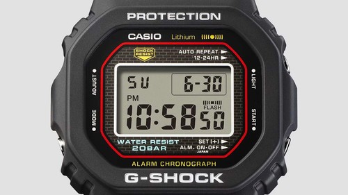 Casio G-Shock Digital 5000 Series Black Stainless Steel Watch DW5000R-1A - Picture 5 of 7