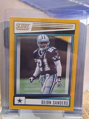 2022 Score - Deion Sanders #230 Gold Dallas Cowboys Football Card NFL HOF