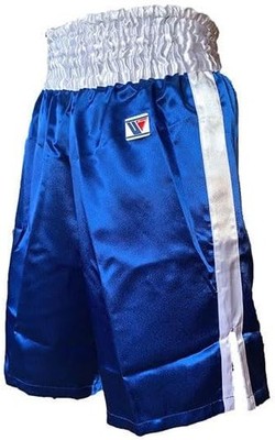 Winning Boxing Trunks F-5-G Long Type Blue Size L Japan Professional Satin NEW