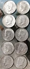 1964 Kennedy Half Dollars - 10 Each - 90% Silver - Above Average Circulated