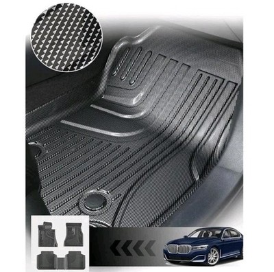 Custom Carbon Fiber Floor Mats For 2016 - 22 BMW 7 Series (G12) 3D Luxury Mats