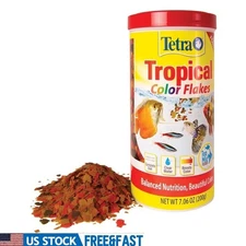 Tropical Fish Color Flakes Clear Water Formula Active Life Nutritional Food New