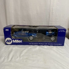 New Diecast Miller Welding 1929 Ford Hot Rod RoadsterPickup W/ Welder Trailer!