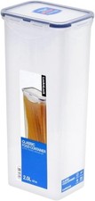 Lock & Lock Rectangular Storage Container - Clear, 2 Litre Airtight Food Storage
