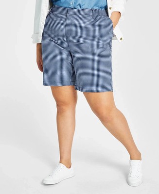 Tommy Hilfiger Plus Size Hollywood Gingham Be Sky Captain Multi