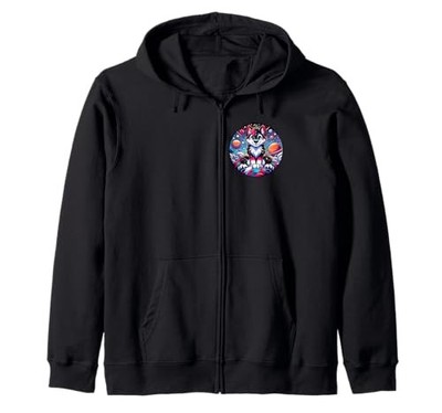 Lustiger pelziger Fandom und Furry Convention Kapuzenpullover mit Reißverschl...