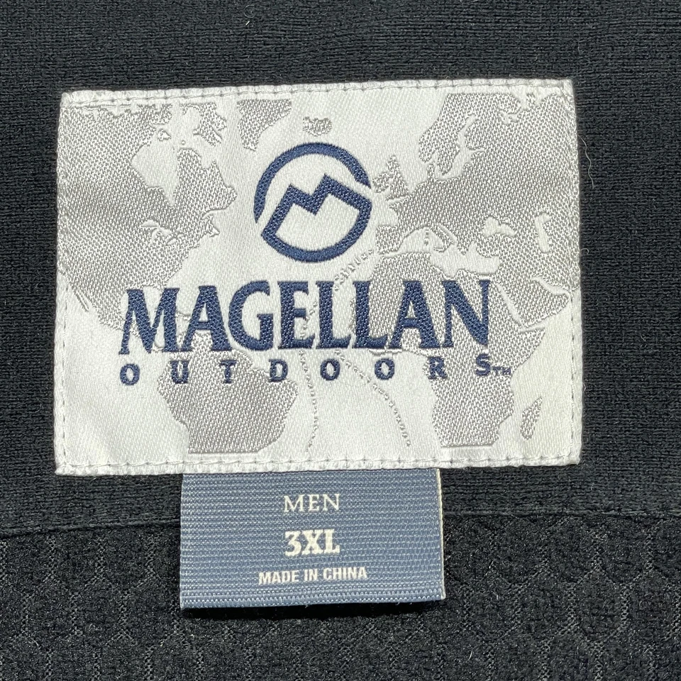 Chaqueta de exterior Magellan para hombre 3XL gris negra Softshell cremallera completa bolsillo en el pecho Foto 4 de 4