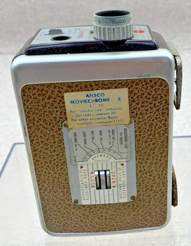 Vintage Kodak Brownie 8mm Movie Camera - Leopard Print CARRYING CASE DAMAGED - Picture 5 of 8