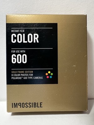 POLAROID IMPOSSIBLE INSTANT FILM COLOR 600 GOLD FRAME EDITION - DISCONTINUED !!!