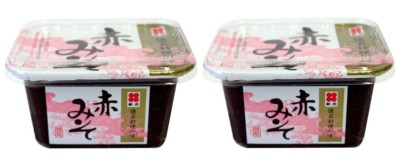 [ 2x 300g ] SHINJYO MISO Suppen-Paste, DUNKEL [ Aka Shiro Miso ]