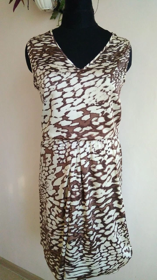 Vestido Blumarine, animal print, 100% seda, talla S Foto 4 de 4