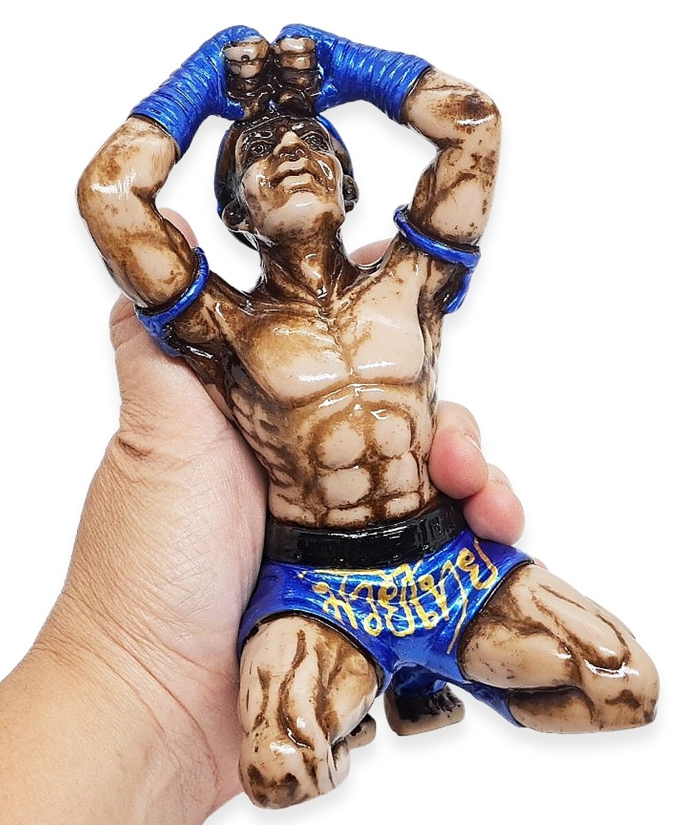 ムエタイ戦士  銅像 Vintage Resin Paint Statue Muay Thai Gift Boxing Figure Sculpture