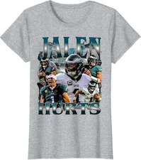 Funny Eagle Cool Jalen Hurts Inspired Football Ladies' Crewneck T-Shirt