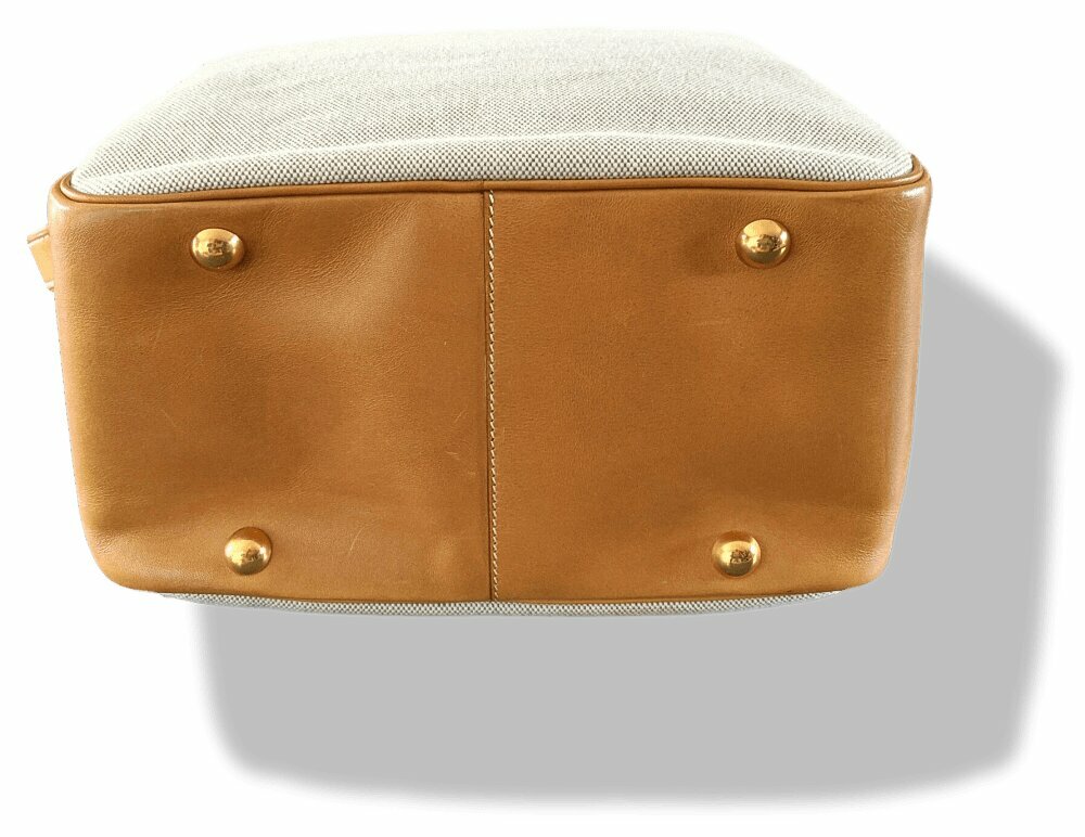 Hermes 97 Natural Canvas & Leather VICTORIA CROSSBODY Travel