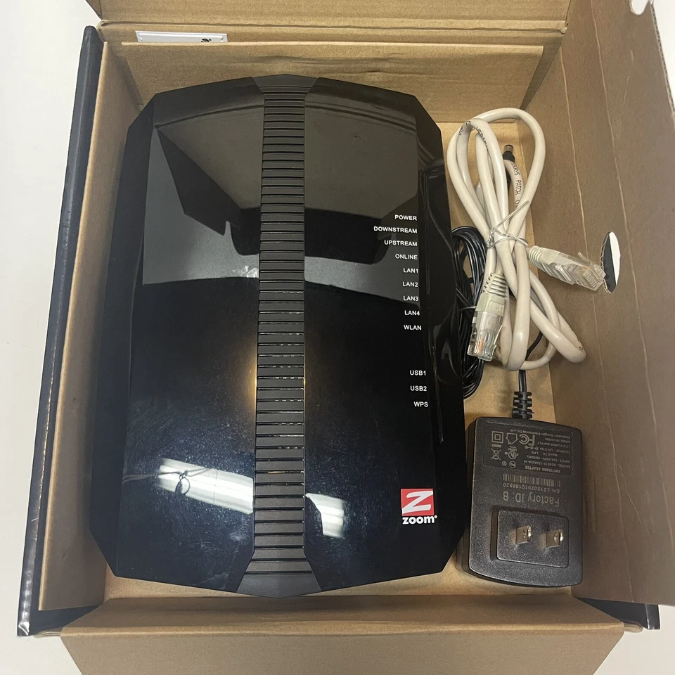 Zoom 5354 Cable Modem/Wireless 343Mbps Router Combo Gaming Speeds! - Image 3 of 4