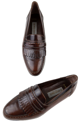 Bruno Magli Kiltie Loafers Hand Made In Italy 11 Runs Small  display picture 3