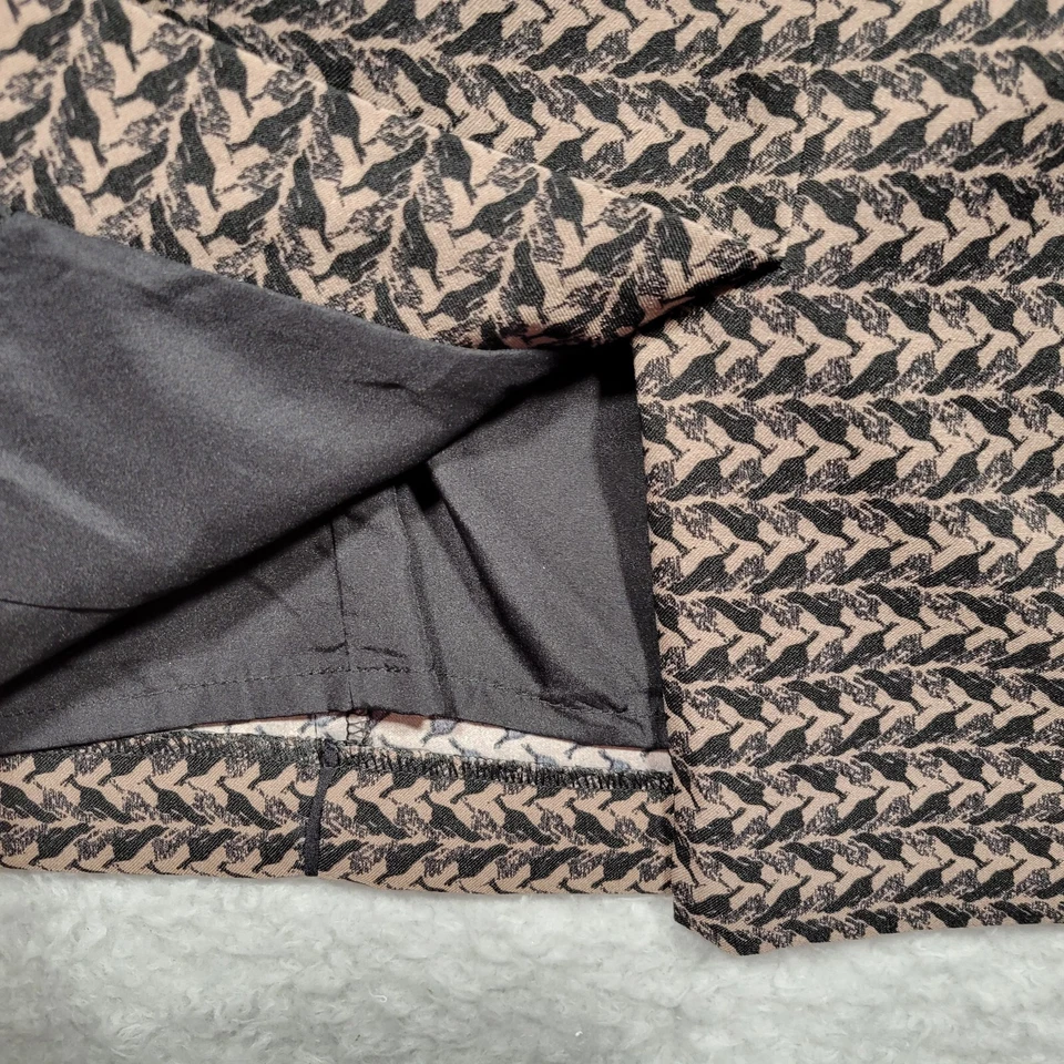 Falda Mossimo para mujer 12 marrón negra espalda recta cremallera abertura forrada 32x24 Foto 3 de 4