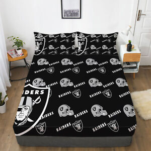 Details about  / Las Vegas Raiders Football Fitted Sheet 3PCS Bed Sheet /& Pillowcase Bedding sets