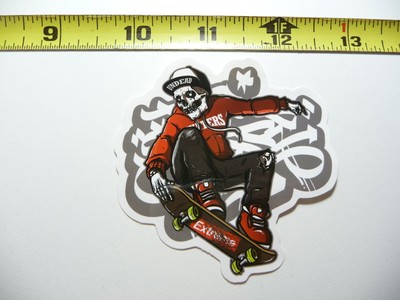 SKELETON SKATEBOARDING SKATEBOARD DECAL STICKER HIP HOP RAP MUSIC STYLE STREET