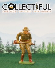 GREY IRON VINTAGE LEAD FIGURE - G24 5 US INFANTRY CHARGING, EARLY   1758