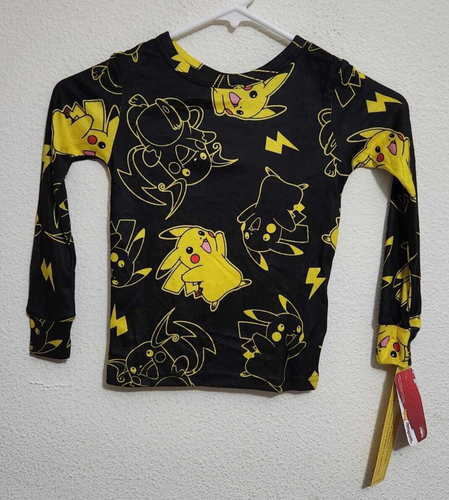 2 Piece Pokemon Pikachu Pattern Boys Size 6 Pajama Set Long-Sleeve & Pants - Picture 3 of 4