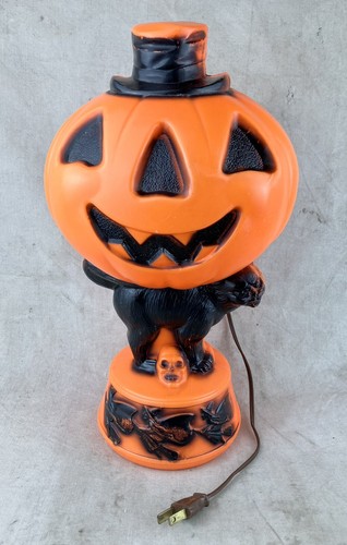 Vintage Halloween Blasform Lampe hat alles! HEXEN, SCHÄDEL, SCHWARZE KATZE, KRUMPF - Bild 2 von 11