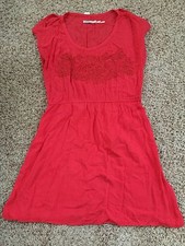 Kimchi Blue Anthropologie Urban Outfitters Boho Red Tunic Dress S Small Festival