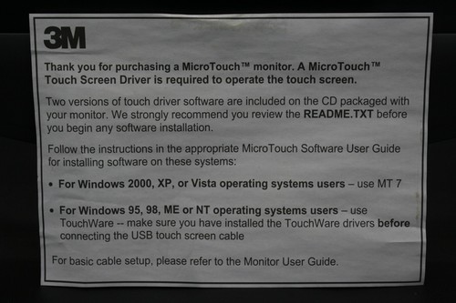 One (1) 3M MicroTouch 11-81375-227 POS 15" VGA 1024x768 Touch Screen Monitor - Picture 14 of 14