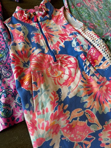 Lilly Pulitzer Lot Of 3 Girls Dresses Sleeveless Skipper Dress M 6-7 - Picture 2 of 6
