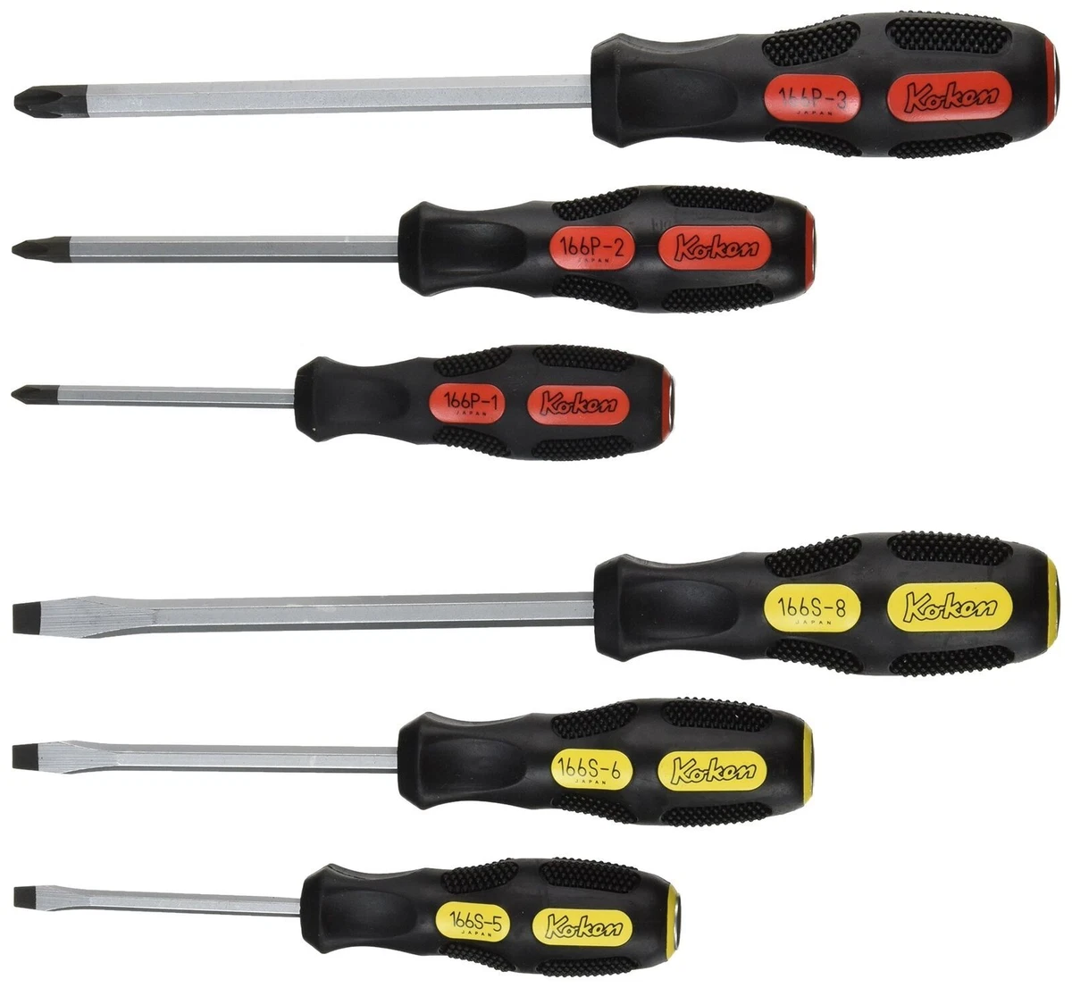 Koken penetration driver set 6 pairs 166PS 6 Magnetic Phillips minus screwdriver