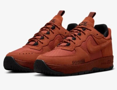 New Nike Air Force 1 Wild / Women's Size 9.5 - Rugged Orange / Noir