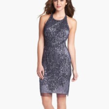  Adrianna Papell Embellished GUNMETAL SIZE 8 #185 NWT 
