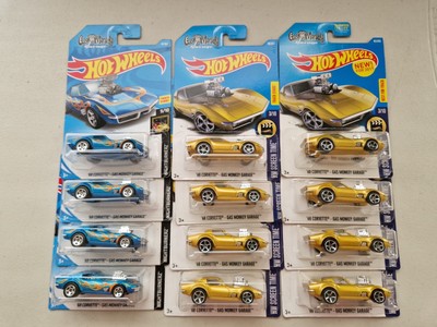 Hot Wheels Lot of 12 '68 Corvette Gas Monkey Garage Blue & Gold E22