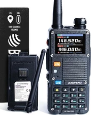 Baofeng BF-F8HP PRO UV-5R 7th Gen 8W Tri Band Two Way Radio VHF UHF GPS NOAA NEW