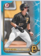 2022 Bowman Draft Henry Davis Paper Base Sky Blue 350/499 Card#BD-7 Pirates