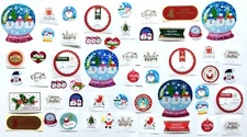 Merry Christmas Mixed Flake Sticker 53 Holly Jolly Santa Ghost Winter Gift JAPAN