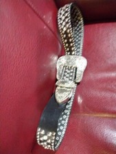 Harley Davidson Black Leather Belt with Metal Buckle, Size S 32" Studs EUC