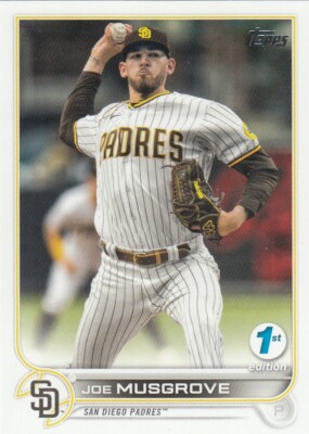 JOE MUSGRAVE TOPPS FIRST 1ST EDITION BASE SAN DIEGO PADRES #266 2022 22