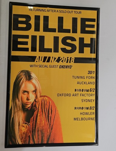 Billie Eilish 2018 Australia & NZ Concert Poster 11 X 17 Framed - Picture 1 of 2