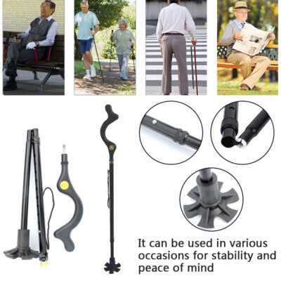 Cane Walking Stick Adjustable Folding walking Aluminum Collapsible Travel Hiking