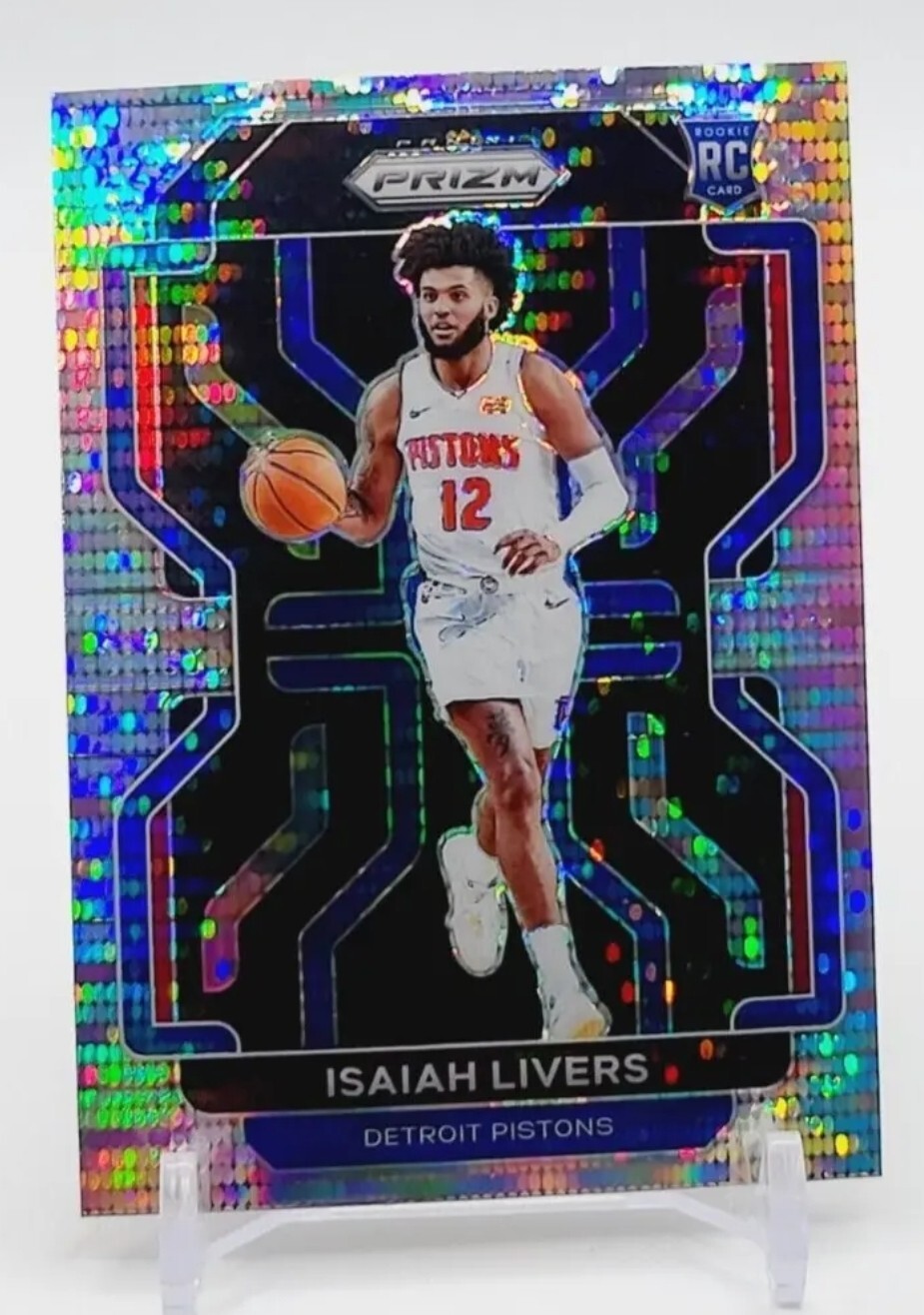 Isaiah Livers SILVER PULSAR PRIZM Rookie 2021-22 Panini #296 Pistons RC NBA Card